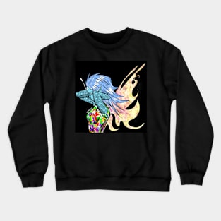 natural winged fairy ecopop girl tattoo art Crewneck Sweatshirt